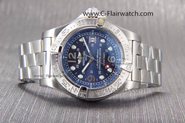 Breitling Superocean Steelish SS Blue Face Copy Watch